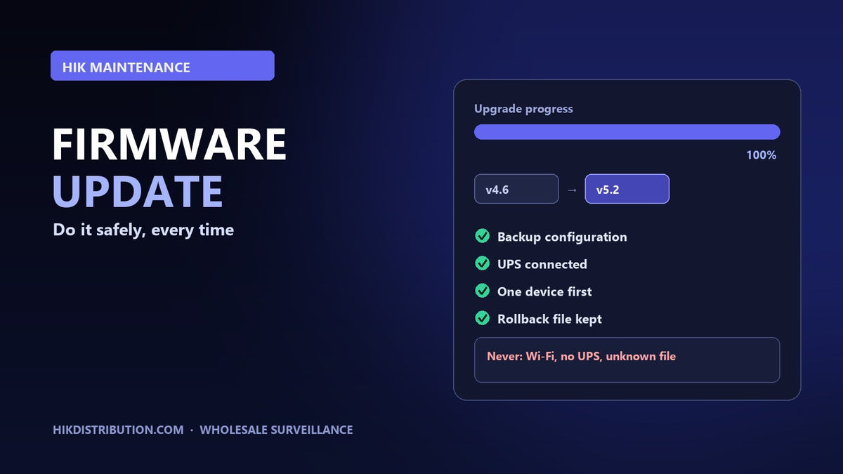 HIK camera firmware update checklist