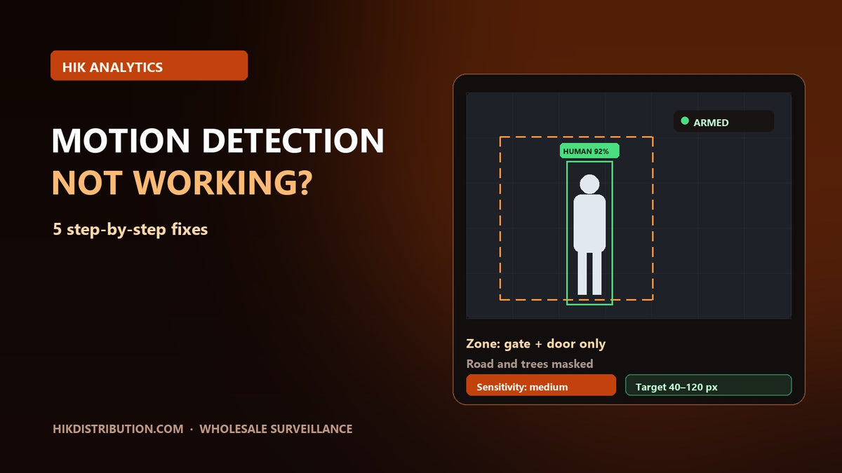 HIK camera motion detection zone and target overlay