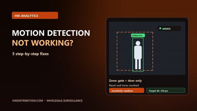 HIK camera motion detection zone and target overlay