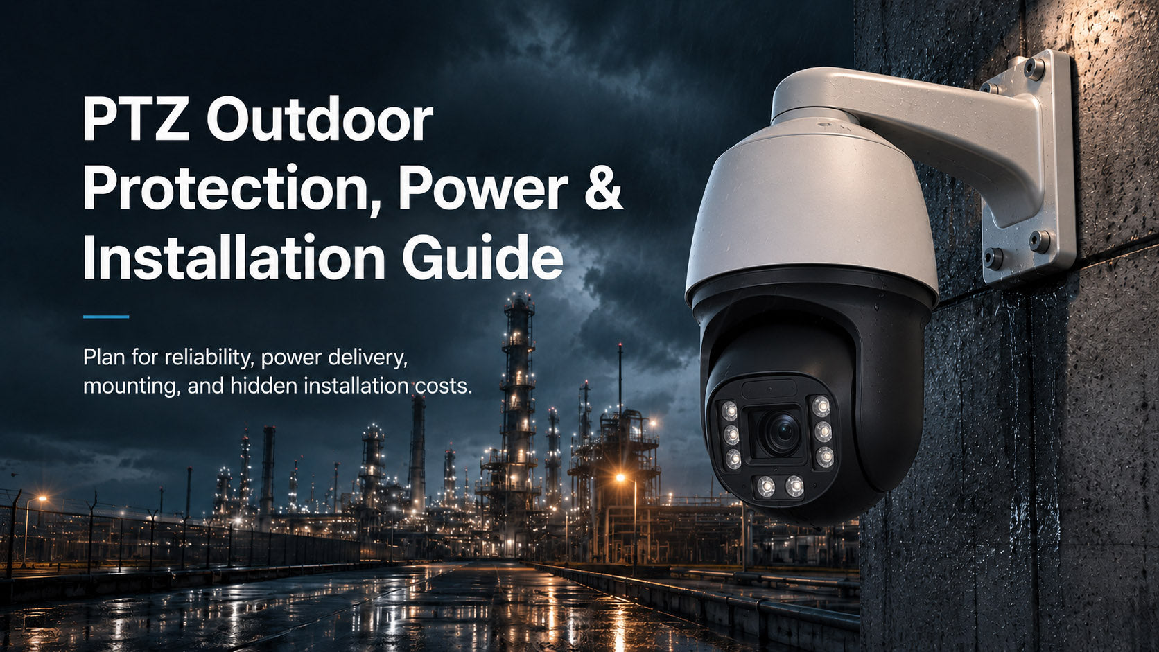 Outdoor PTZ Camera Protection, Power, Mounting, and Installation Guide