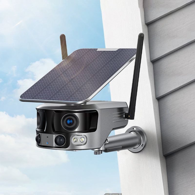 2023 Nouvelle version Solar Power 4K 8MP 180 ° ANGLE ANGLE CAME CAMÉRIE NETTOWN
