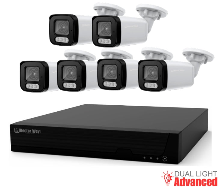 KIT6-N2108H-8P-F1441S-IL-G2 6pcs 4MP Advanced Dual Light Fixed-Focal Bullet Network Camera+1PCS  8POE 4K NVR