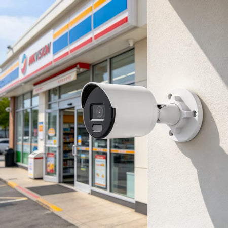 Hikvision DS-2CD1087G2-L(UF) at convenience store wall