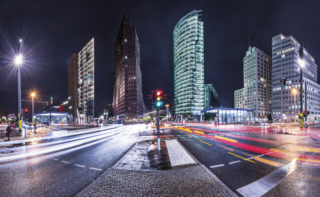 Urban intersection monitoring environment at night