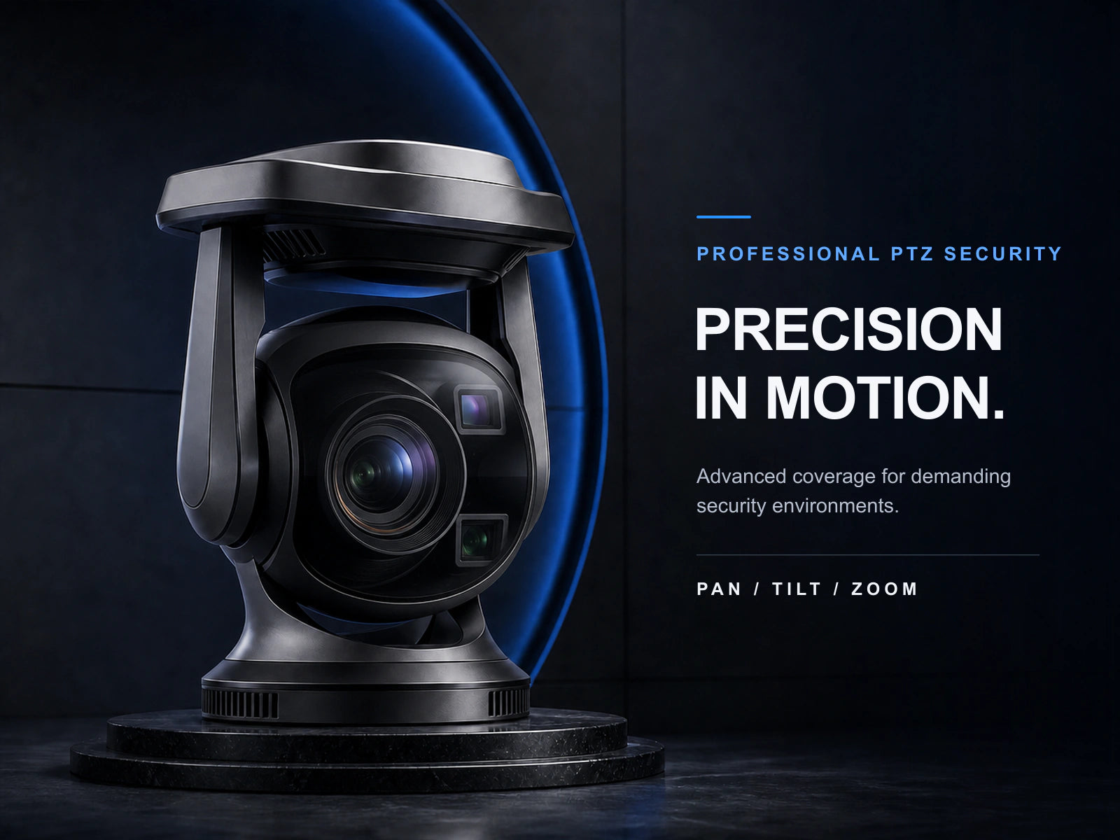PTZ network camera in a technology product studio